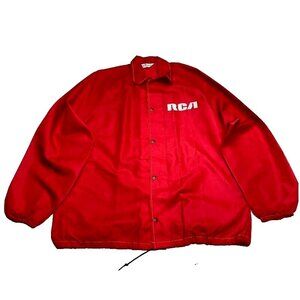 VTG RCA Victor Record Label Snap Jacket M Duckster Sportswear Radio Music‎ 1960s